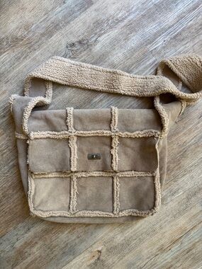 Free People Leather and Sherpa Satchel